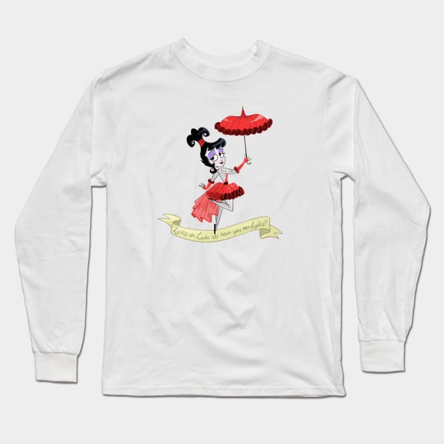 Lydia The Tattooed Lady Long Sleeve T-Shirt by JoTheZette